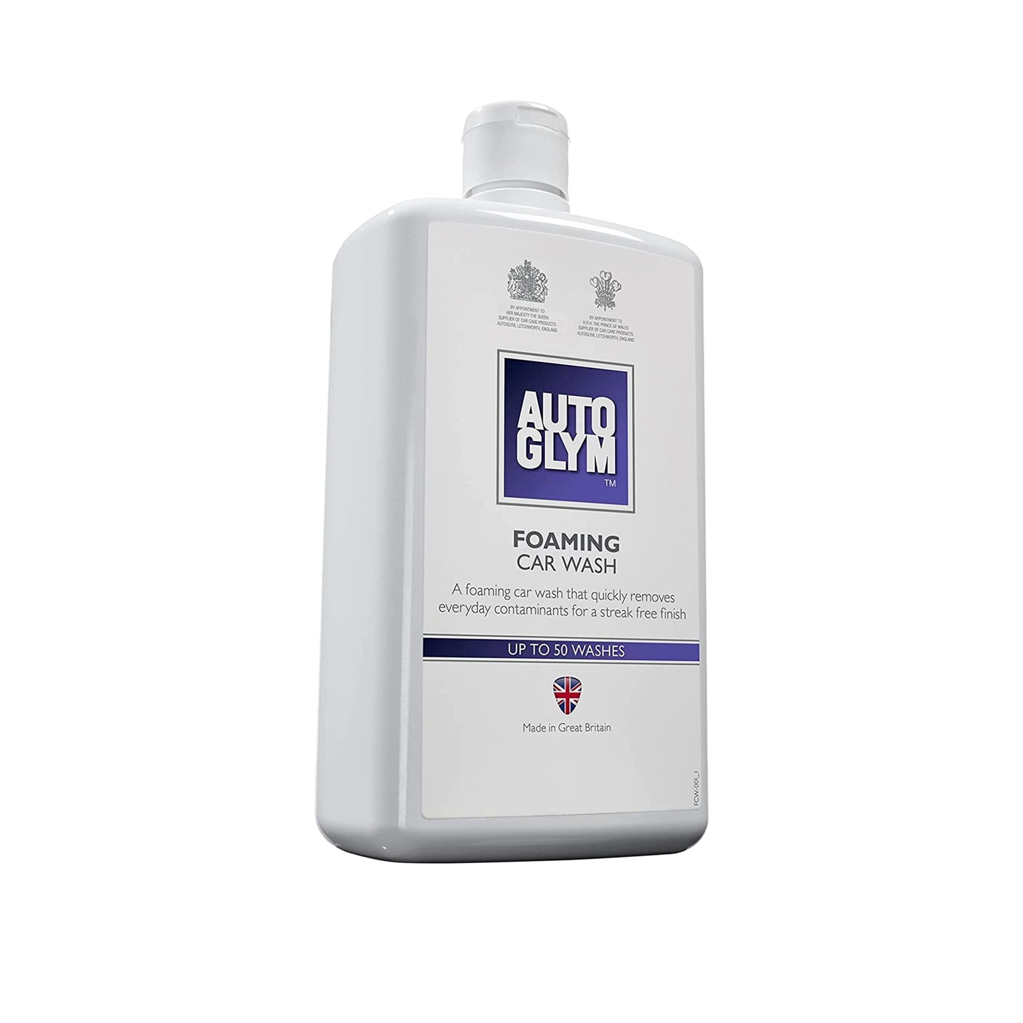 Autoglym Foaming Car Wash, 1 Litre - High Foaming Car Shampoo For All Bodyworks - pH Neutral, Up to 50 Washes and Wax Safe Formula for Cleaning Car Exterior - Concentrated Car Wash Soap - Ammpoure Wellbeing