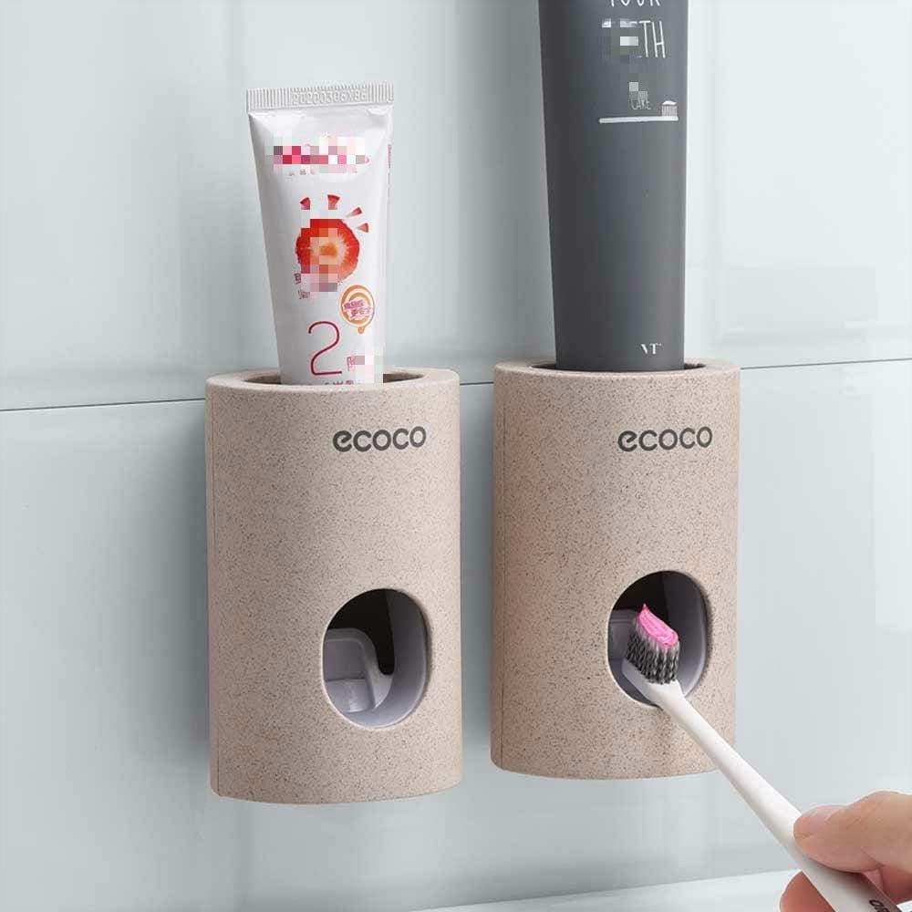 Automatic Toothpaste Dispenser non - toxic Wall hanger Mount Dust - Proof Toothpaste Squeezer quick take straw toothpaste rack home - Ammpoure Wellbeing