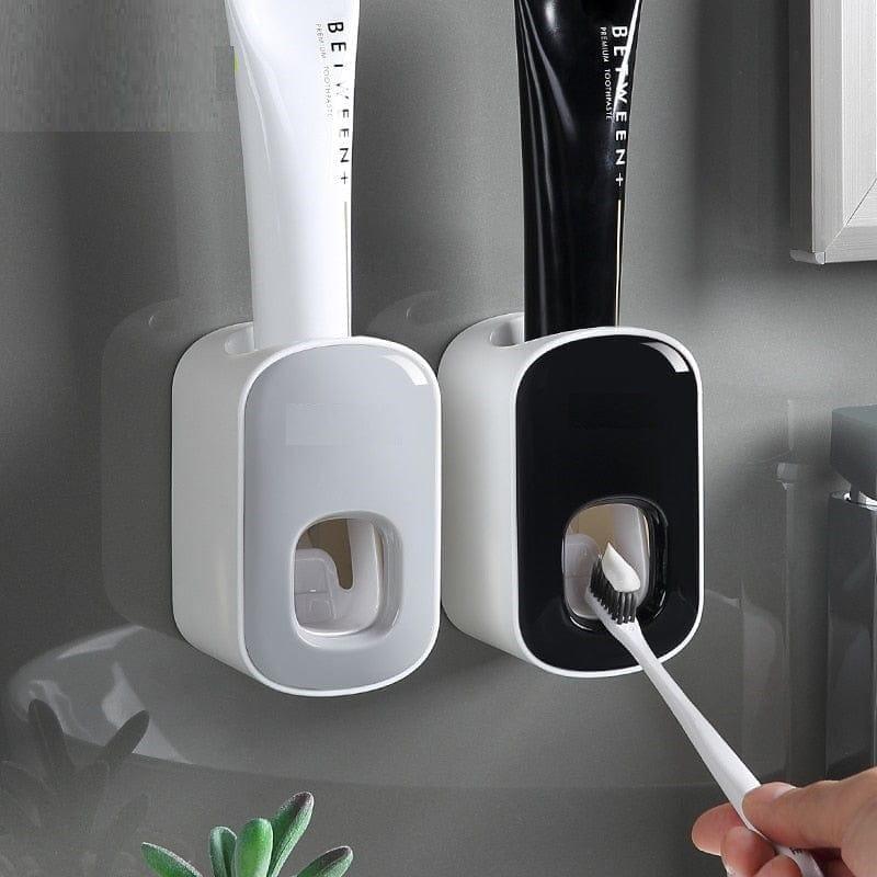 Automatic Toothpaste Dispenser Wall Mount Bathroom Bathroom Accessories Waterproof Toothpaste Squeezer Toothbrush Holder - Ammpoure Wellbeing