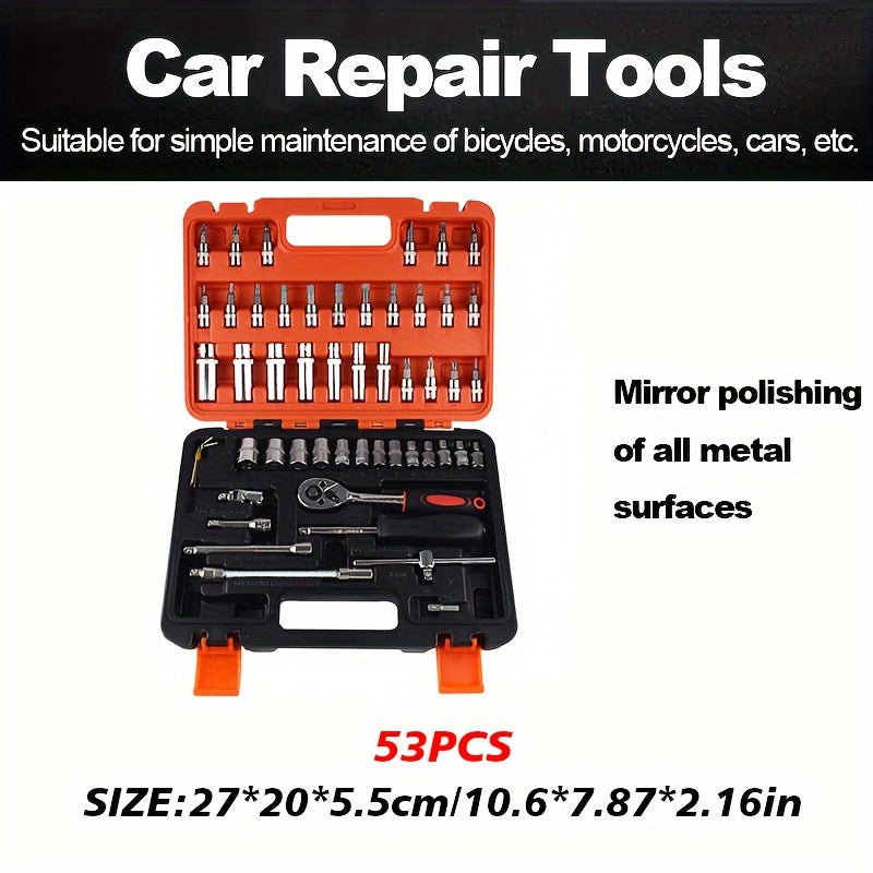 Automotive Maintenance Repairing Tool Kit For Off - Road Motorcycles, Stainless Steel Construction, Motorcycle Supplies - Complete Car Repair Tools Set - Ammpoure Wellbeing