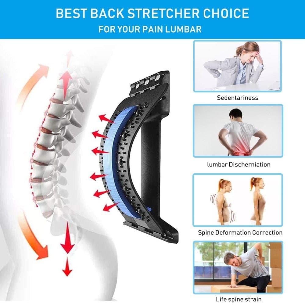 Back Massager Stretcher Support Spine Deck Pain Relief Chiropractic Lumbar Relief Back Stretcher Fitness Massage Equipment - Ammpoure Wellbeing