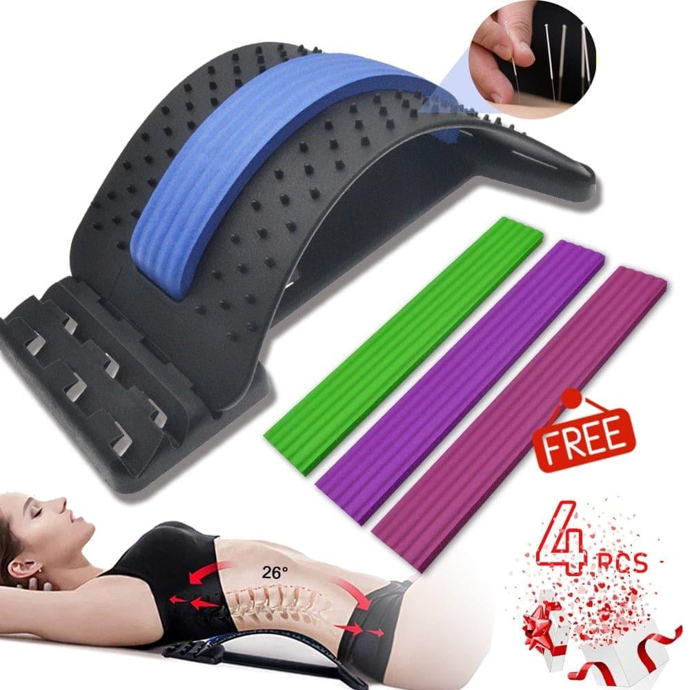 Back Massager Stretcher Support Spine Deck Pain Relief Chiropractic Lumbar Relief Back Stretcher Fitness Massage Equipment - Ammpoure Wellbeing