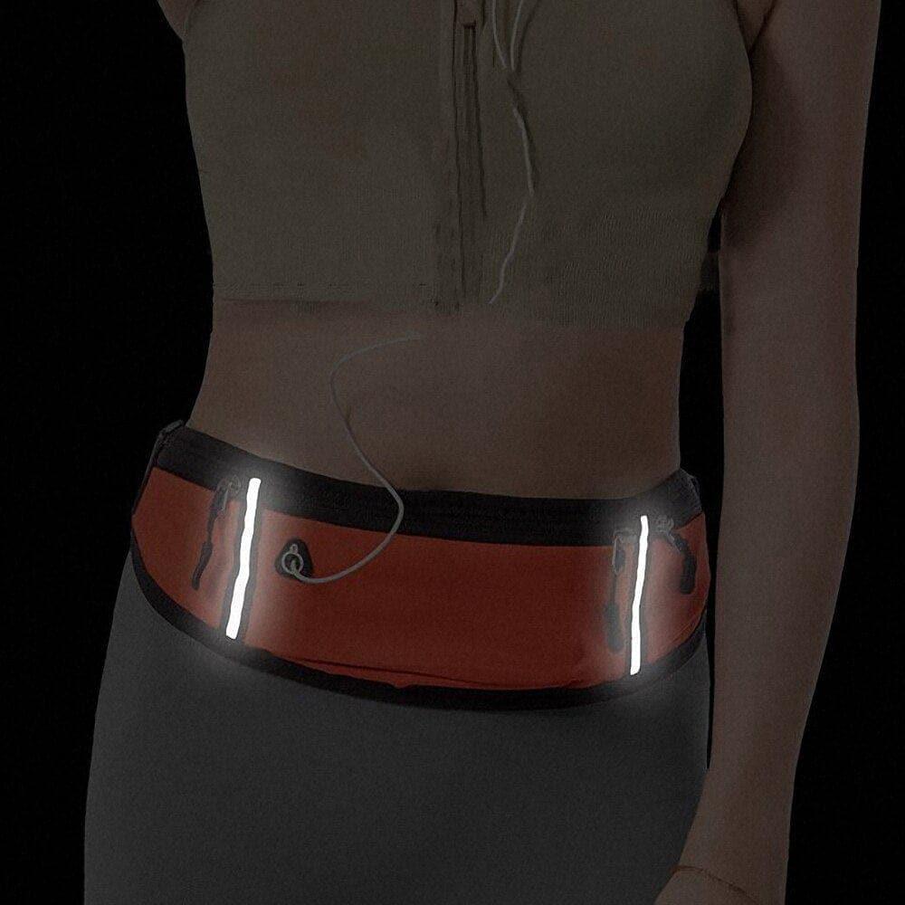 Bumbag, Sports Waist Bag Reflective Strip Fitness Mobile Phone Bag Pocket Waterproof Invisible Running Belt Bag Outdoor Fitness Bag - Ammpoure Wellbeing