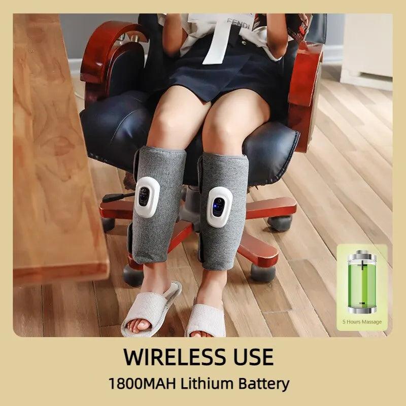 Calf Massager Electric Leg Massage Device 3 Modes Double Longcolumn Airbag Air Pressure Massage Relieve Muscle USB Charging - Ammpoure Wellbeing