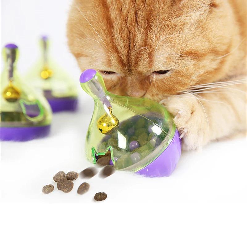 Cat Food Feeders Ball Interactive Fun Bowl Pet Toys Tumbler Kitten Shaking Leakage Ball Cats Accessories for Pet Toy Supplies - Ammpoure Wellbeing