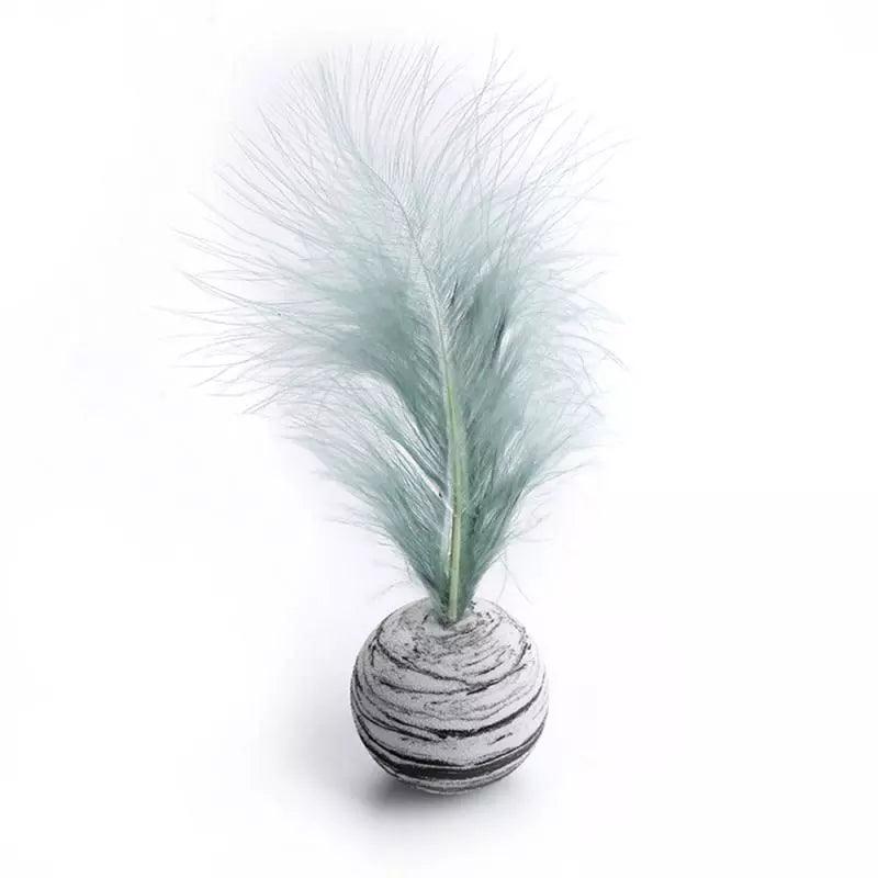 Cat toy Ball Feather Funny Cat Toy Star Ball Plus Feather Foam Ball Throwing Toys Interactive Plush Toys Pet Supplies katten toy - Ammpoure Wellbeing