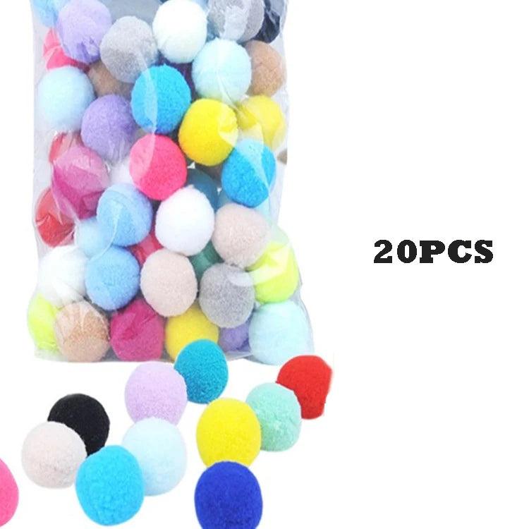 Cat Toys Interactive Launch Training Creative Kittens Mini Pompoms Games Stretch Plush Ball Toys Cat Supplies Pet Accessories - Ammpoure Wellbeing