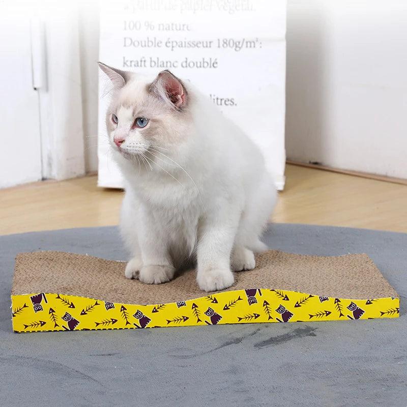 Cat Toys Pet Cat Scratching Board Corrugated Cardboard Pad Grinding Nails Interactive Protecting Furniture Cats Scratcher Toy - Ammpoure Wellbeing