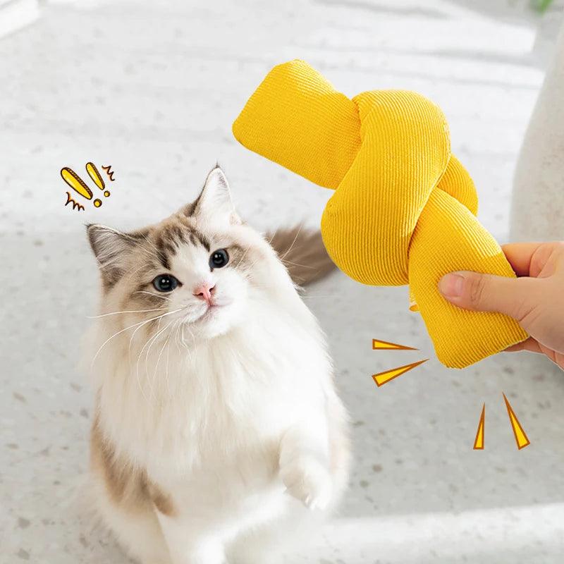 Catnip Pets Toy Cat Chew Toy Puppy Kitten Teeth Grinding Cat Plush Pillow Rustle Sound Catnip Toy Cat Kicker Toy Cats Supplies - Ammpoure Wellbeing