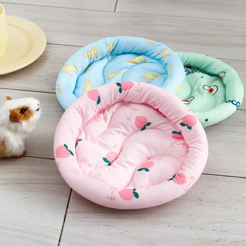 Circular Hamster Bed Comfortable Sleep Mat Pad for Hedgehog Squirrel Mice Rats Guinea Pig Chinchilla Small Animal Soft Cushion - Ammpoure Wellbeing