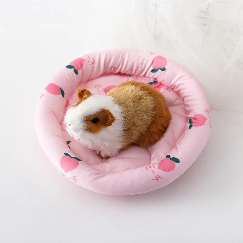 Circular Hamster Bed Comfortable Sleep Mat Pad for Hedgehog Squirrel Mice Rats Guinea Pig Chinchilla Small Animal Soft Cushion - Ammpoure Wellbeing