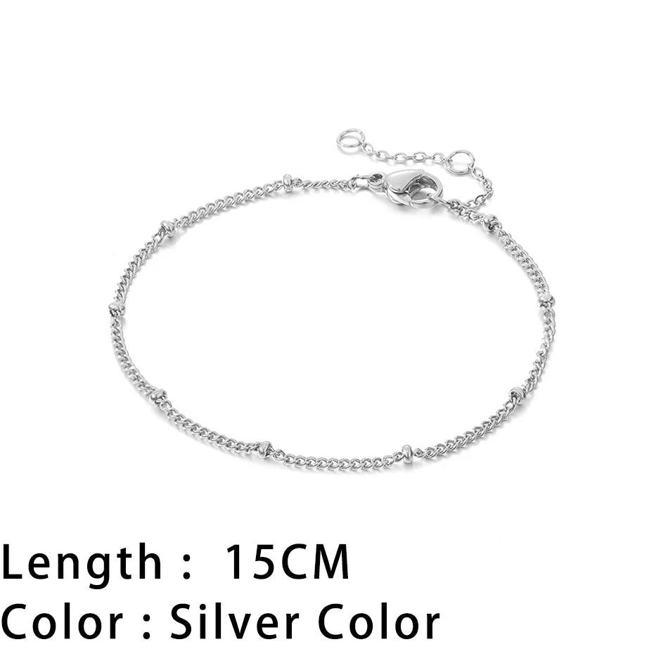 Classic Snake Chain Bracelets for Women Trend Fashion Stainless Steel Cuban Chain Bracelet Trendy Woman Gifts Jewelry - Ammpoure Wellbeing