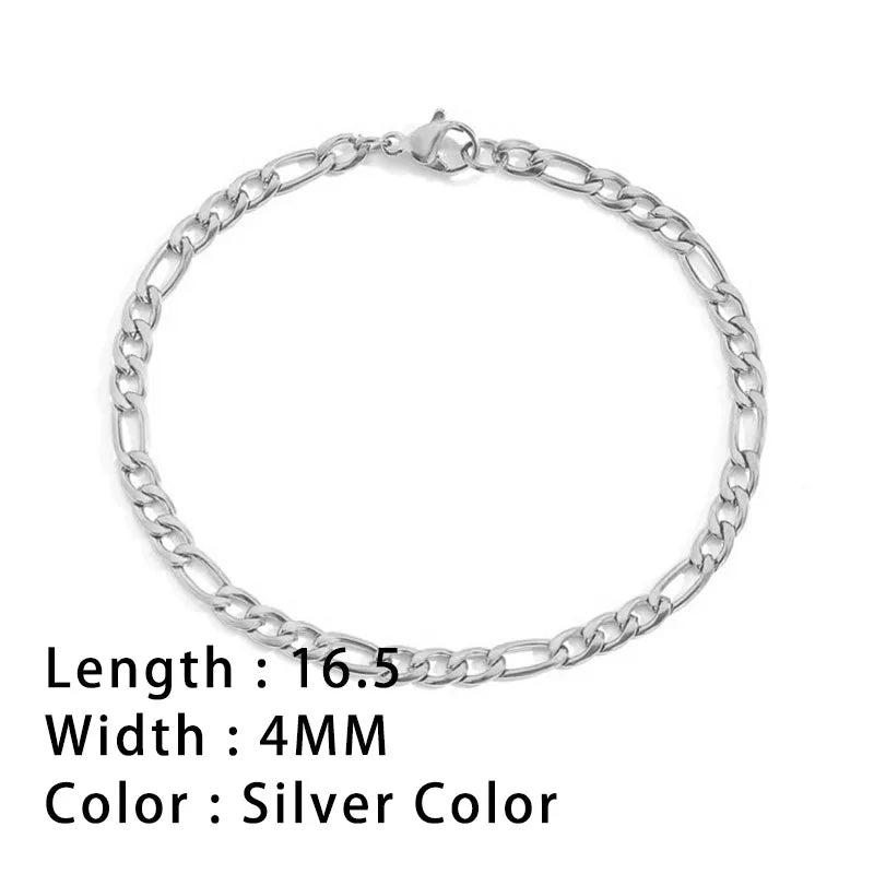 Classic Snake Chain Bracelets for Women Trend Fashion Stainless Steel Cuban Chain Bracelet Trendy Woman Gifts Jewelry - Ammpoure Wellbeing