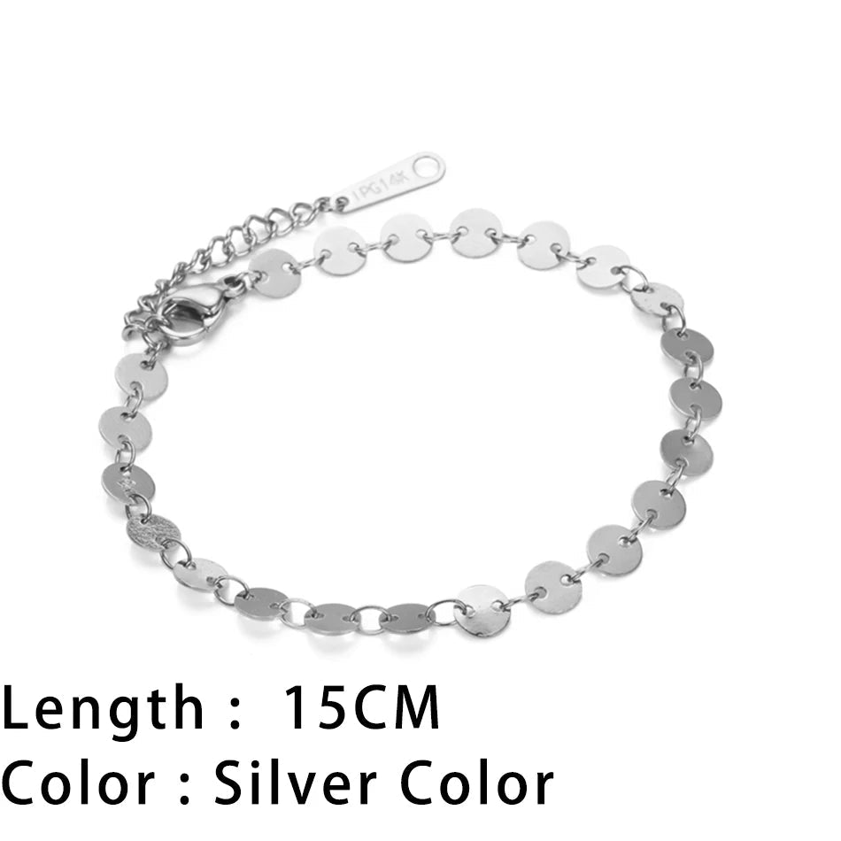 Classic Snake Chain Bracelets for Women Trend Fashion Stainless Steel Cuban Chain Bracelet Trendy Woman Gifts Jewelry - Ammpoure Wellbeing