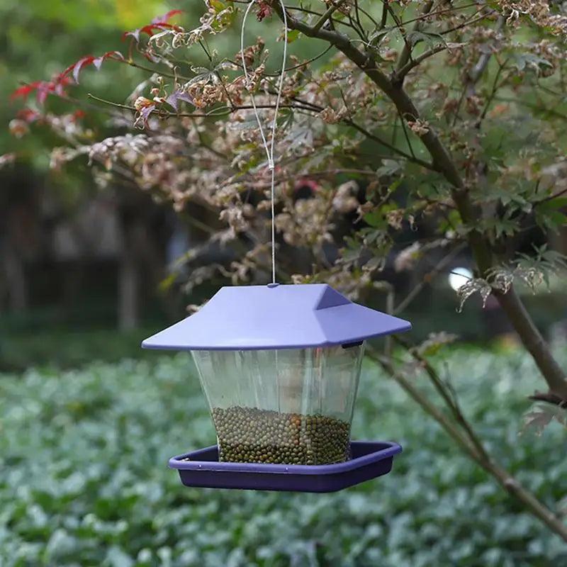 Clearview Window Bird Feeder Waterproof Outside Wild Bird Feeders Leak Proof Easy To Clean & Fill Large Capacity Tree Bird - Ammpoure Wellbeing