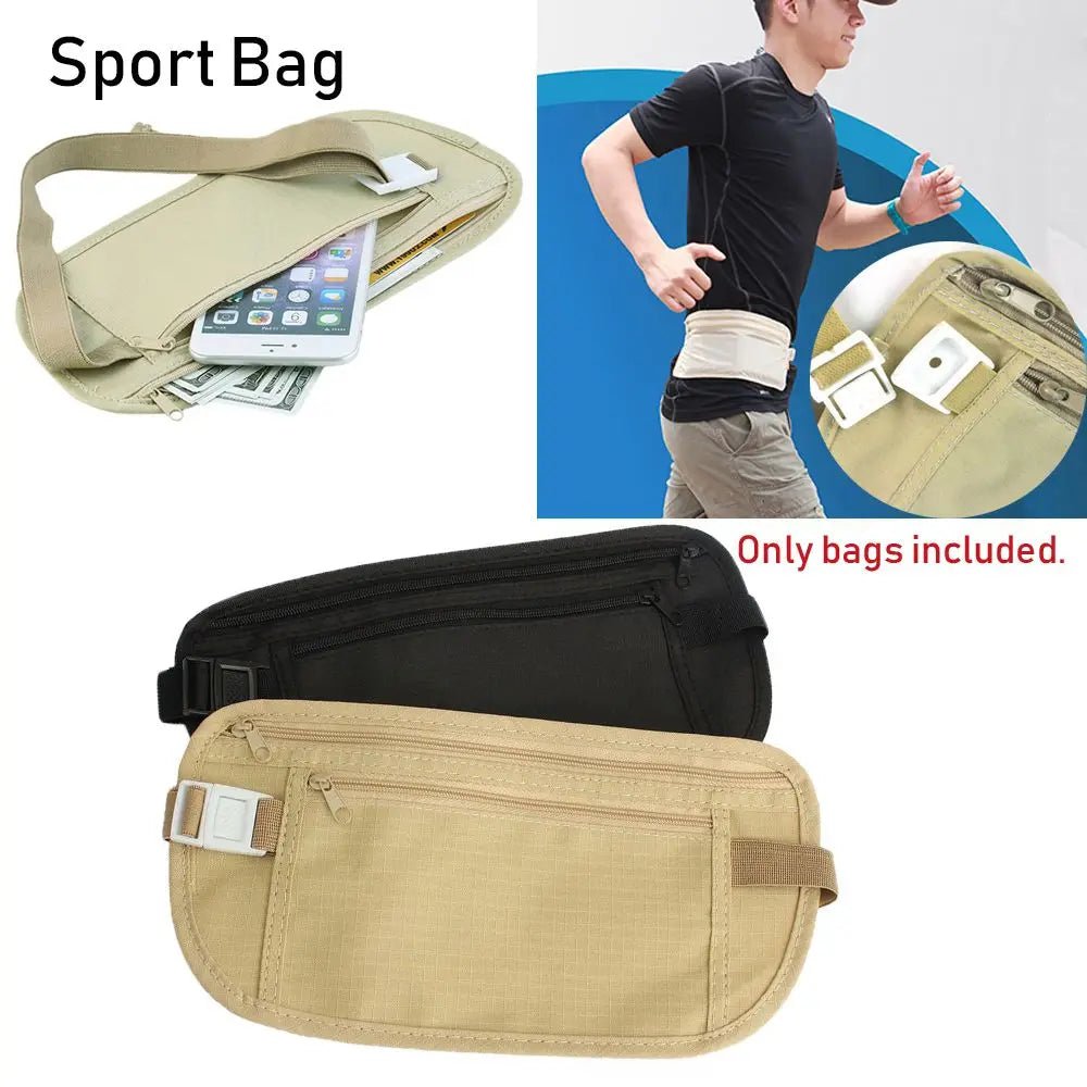 Cloth Waist Bags Travel Pouch Hidden Wallet Passport Money Waist Belt Bag Slim Secret Security Useful Travel Bags Chest Packs - Ammpoure Wellbeing