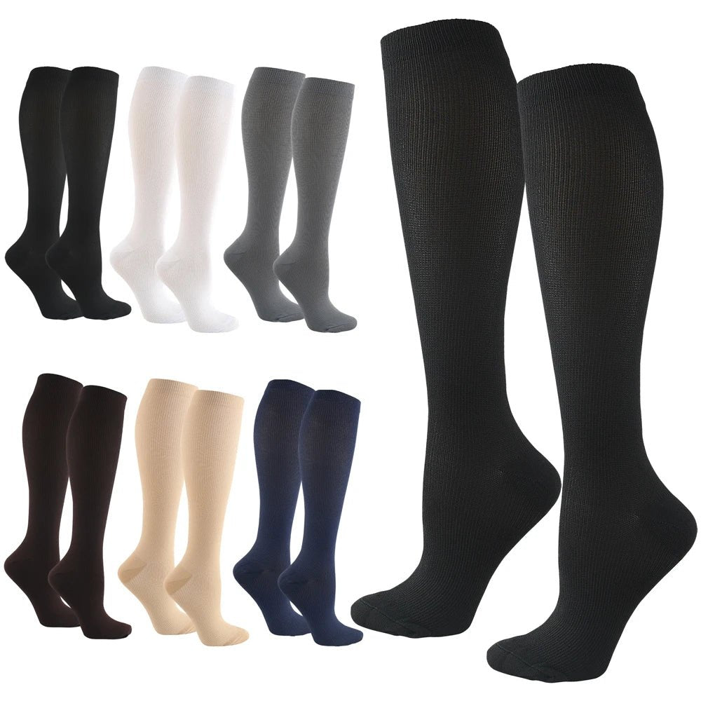 Compression Socks Fit For Golf Rugby Running Hiking Sports For Anti Fatigue Driving Travel Flight Women Men Socks - Ammpoure Wellbeing