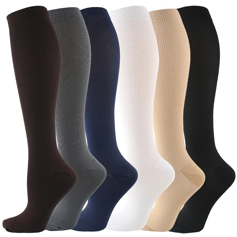 Compression Socks Fit For Golf Rugby Running Hiking Sports For Anti Fatigue Driving Travel Flight Women Men Socks - Ammpoure Wellbeing