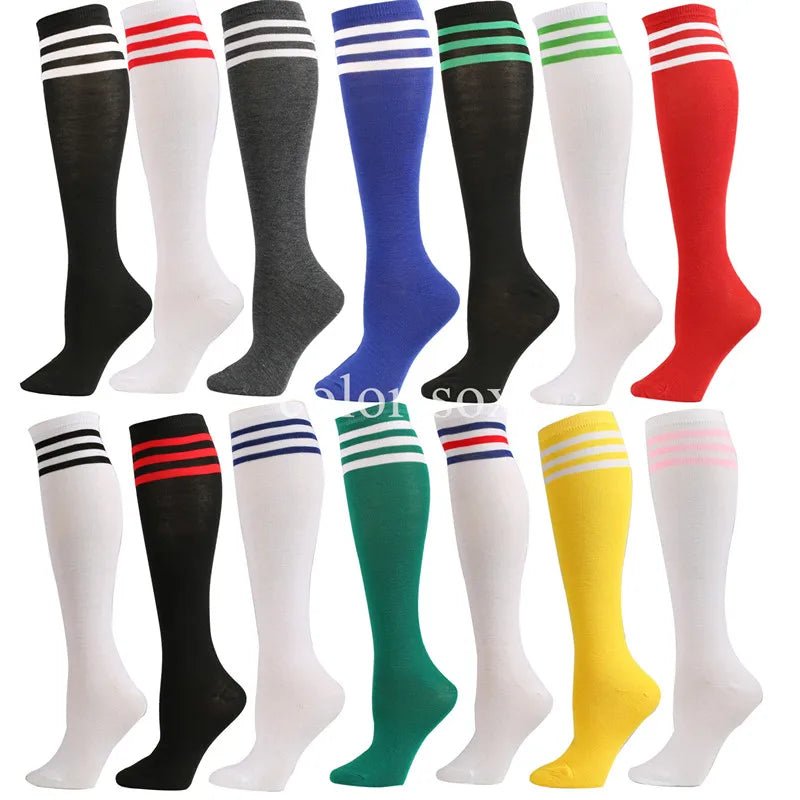 Compression Socks Unisex Football Socks Non - slip Long Tube Knee High Stockings Socks Striped Soccer Socks Running Sports Socks - Ammpoure Wellbeing