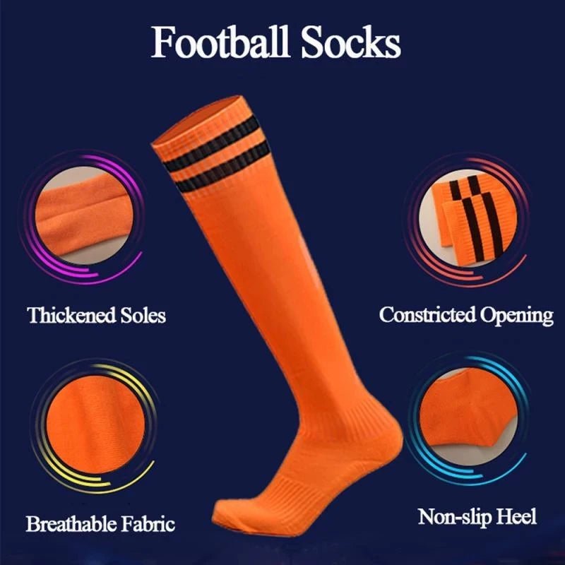 Compression Socks Unisex Football Socks Non - slip Long Tube Knee High Stockings Socks Striped Soccer Socks Running Sports Socks - Ammpoure Wellbeing