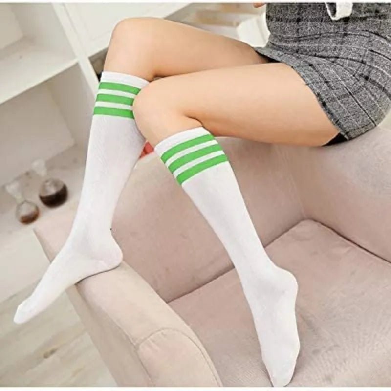 Compression Socks Unisex Football Socks Non - slip Long Tube Knee High Stockings Socks Striped Soccer Socks Running Sports Socks - Ammpoure Wellbeing