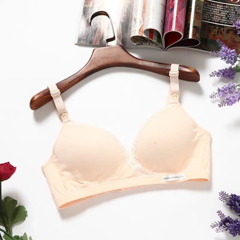 Cotton Wirefree Nursing Clothing Breastfeeding Bra for Pregnant Women Pregnancy Breast Sleep Underwear Soutien Gorge Allaitement - Ammpoure Wellbeing