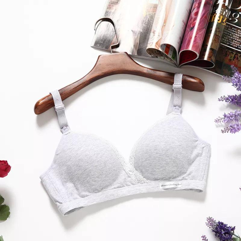 Cotton Wirefree Nursing Clothing Breastfeeding Bra for Pregnant Women Pregnancy Breast Sleep Underwear Soutien Gorge Allaitement - Ammpoure Wellbeing