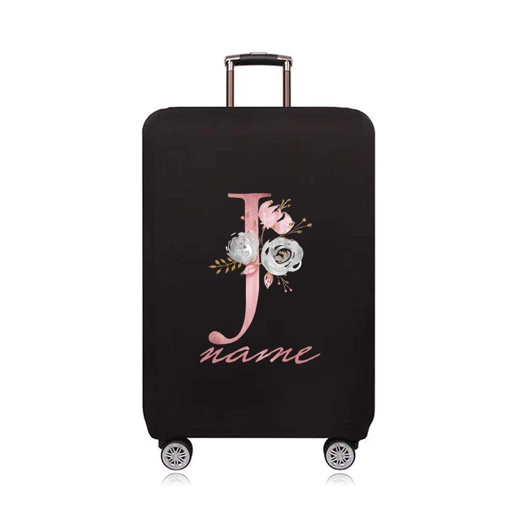 Custom Free Name Luggage Cover Elastic Suitcase Protective Case Trolley 18 - 32 Inch Travel Luggage Dust Cover Travel Accessories - Ammpoure Wellbeing