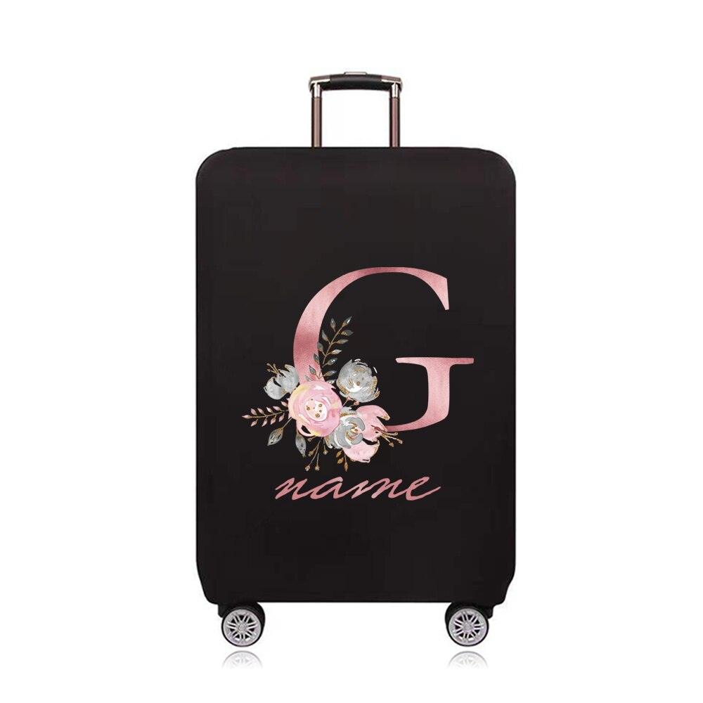 Custom Free Name Luggage Cover Elastic Suitcase Protective Case Trolley 18 - 32 Inch Travel Luggage Dust Cover Travel Accessories - Ammpoure Wellbeing