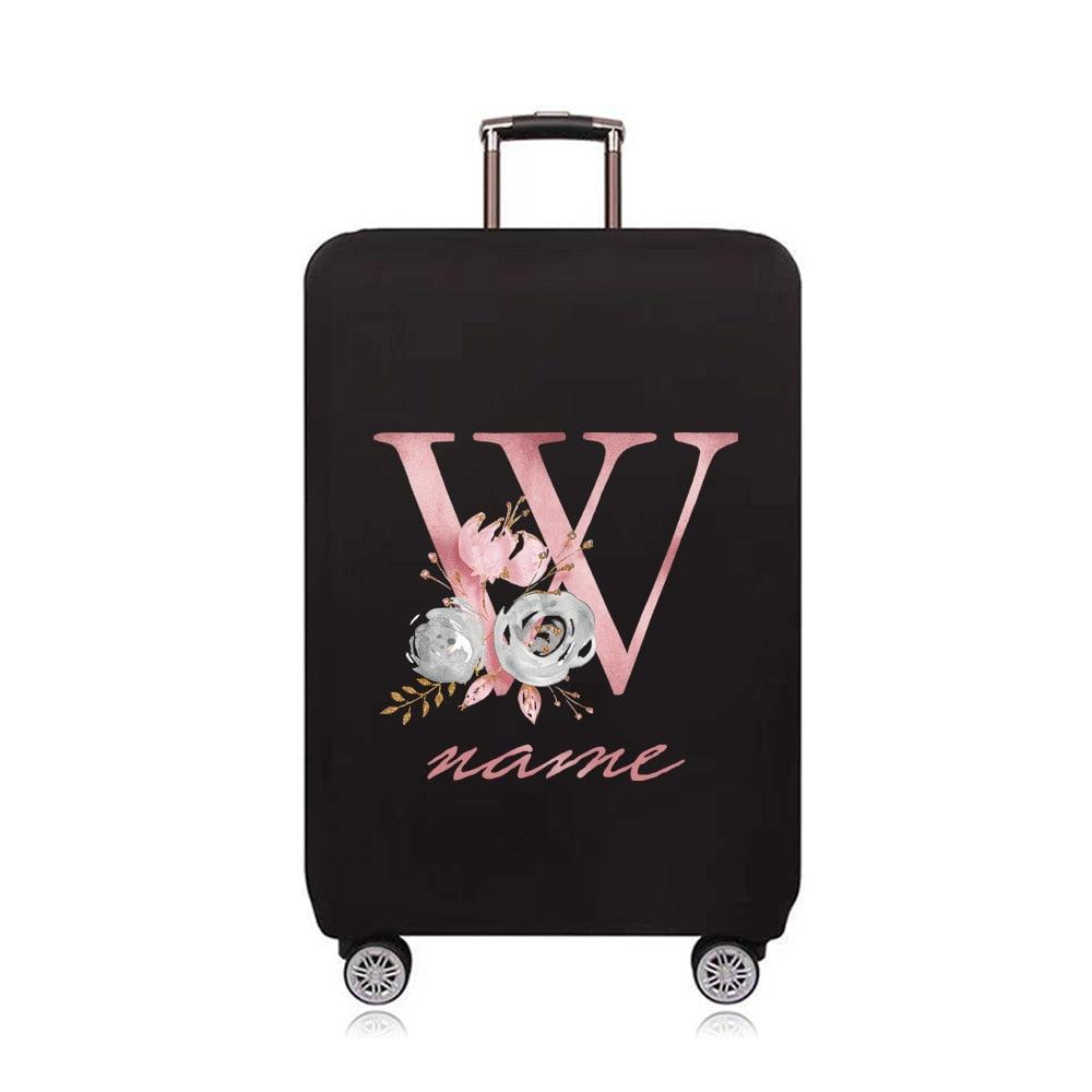 Custom Free Name Luggage Cover Elastic Suitcase Protective Case Trolley 18 - 32 Inch Travel Luggage Dust Cover Travel Accessories - Ammpoure Wellbeing