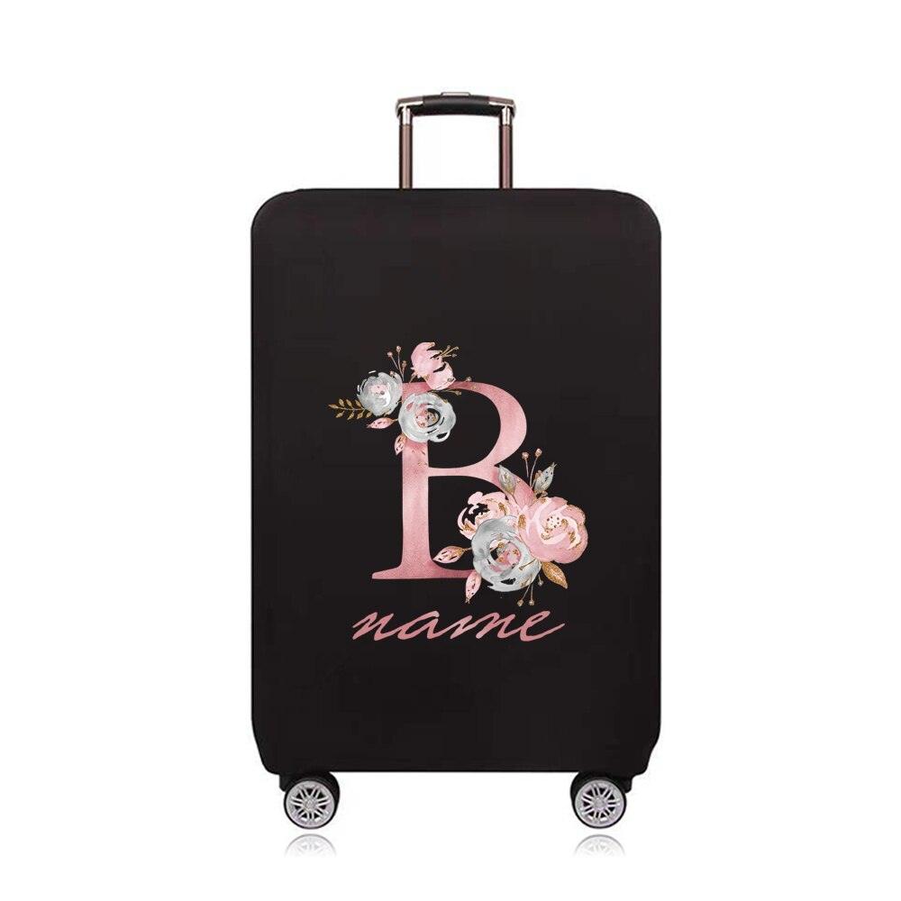 Custom Free Name Luggage Cover Elastic Suitcase Protective Case Trolley 18 - 32 Inch Travel Luggage Dust Cover Travel Accessories - Ammpoure Wellbeing