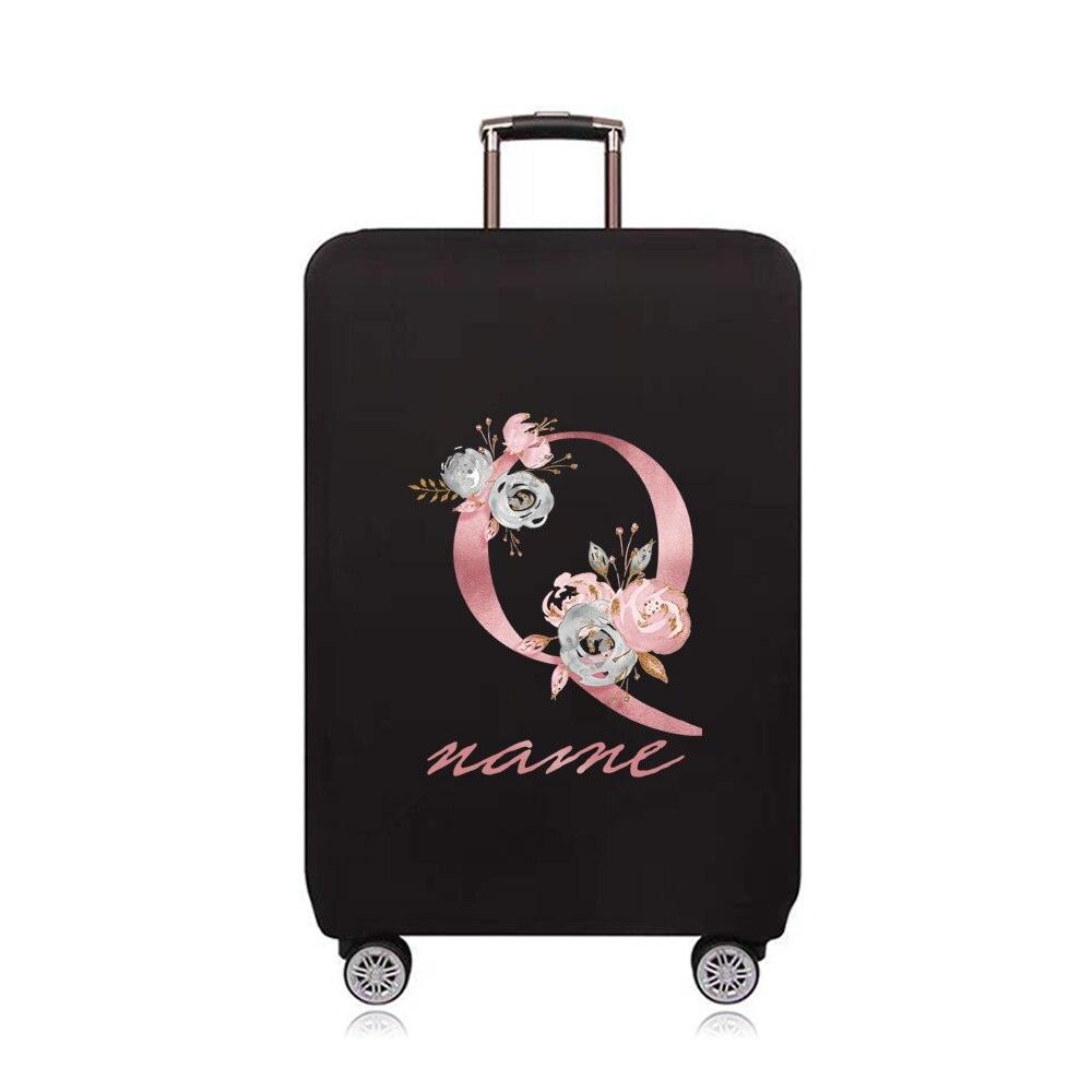 Custom Free Name Luggage Cover Elastic Suitcase Protective Case Trolley 18 - 32 Inch Travel Luggage Dust Cover Travel Accessories - Ammpoure Wellbeing