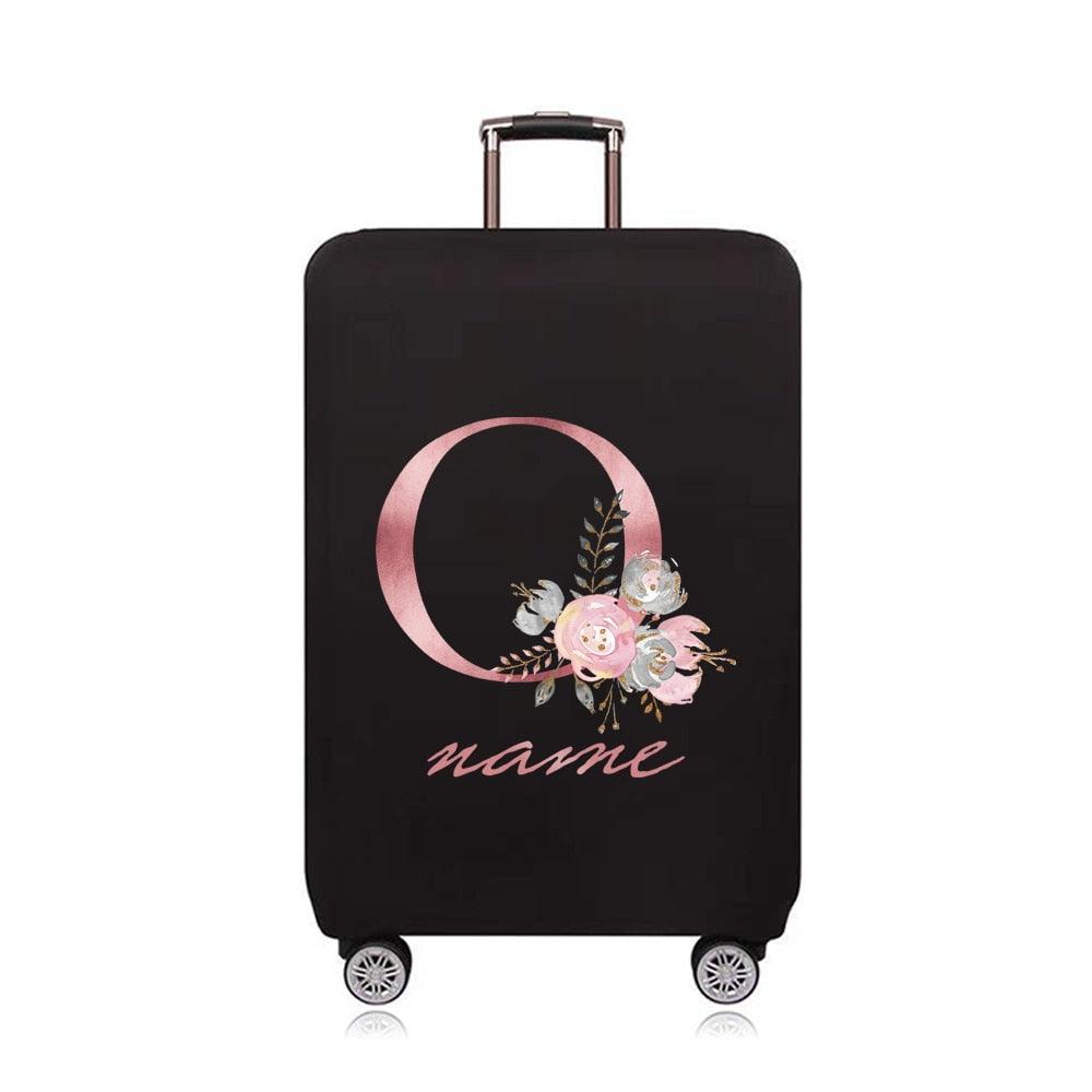 Custom Free Name Luggage Cover Elastic Suitcase Protective Case Trolley 18 - 32 Inch Travel Luggage Dust Cover Travel Accessories - Ammpoure Wellbeing