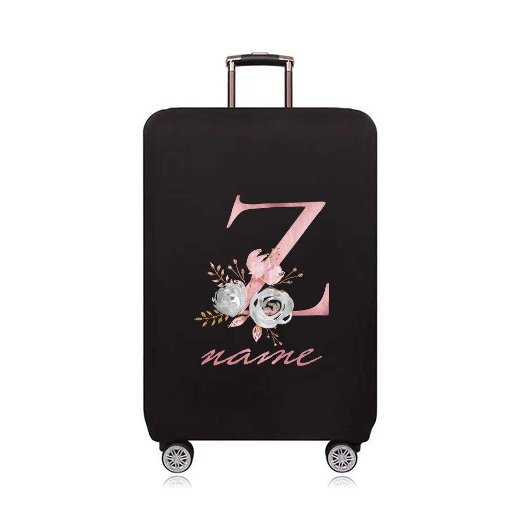 Custom Free Name Luggage Cover Elastic Suitcase Protective Case Trolley 18 - 32 Inch Travel Luggage Dust Cover Travel Accessories - Ammpoure Wellbeing