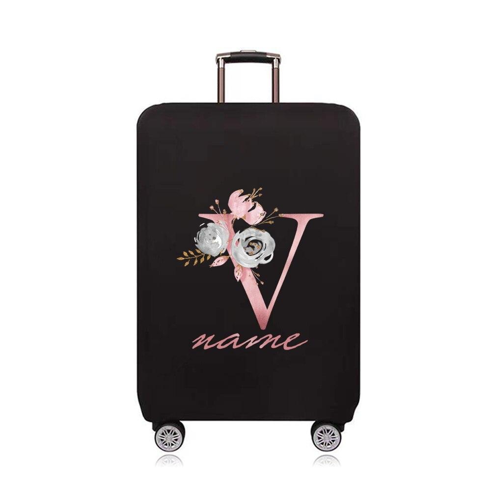 Custom Free Name Luggage Cover Elastic Suitcase Protective Case Trolley 18 - 32 Inch Travel Luggage Dust Cover Travel Accessories - Ammpoure Wellbeing