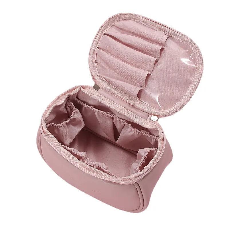 Cute PU Makeup Bag For Women Toiletries Organizer Waterproof Travel Make Up Pouch Female Large Capacity Portable Cosmetic Case - Ammpoure Wellbeing