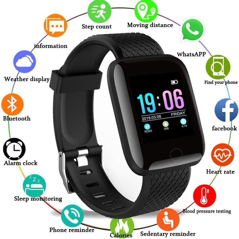 D13 Smart Watch Men Blood Pressure Waterproof Smartwatch Women Heart Rate Monitor Fitness Tracker Watch Sport For Android IOS - Ammpoure Wellbeing