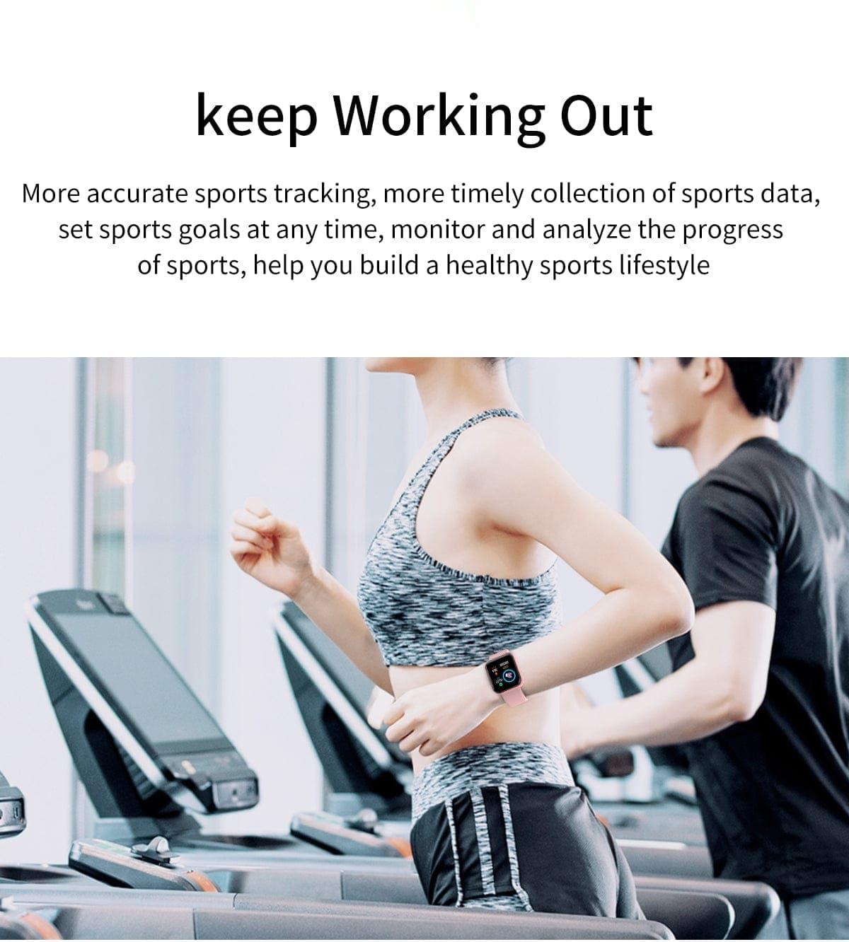 D20 Smart Watch Men Sport Fitness Tracker Blood Pressure Heart Rate Monitor Y68 Women Bracelet For Android IOS Xiaomi Kids - Ammpoure Wellbeing