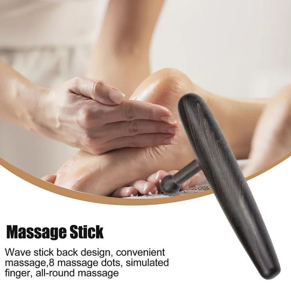 Deep Tissue Massage Tool, Trigger Point Massage Thumb Saver Massager for Back,Leg,Waist, Therapists Equipment Wood Massage Tools - Ammpoure Wellbeing