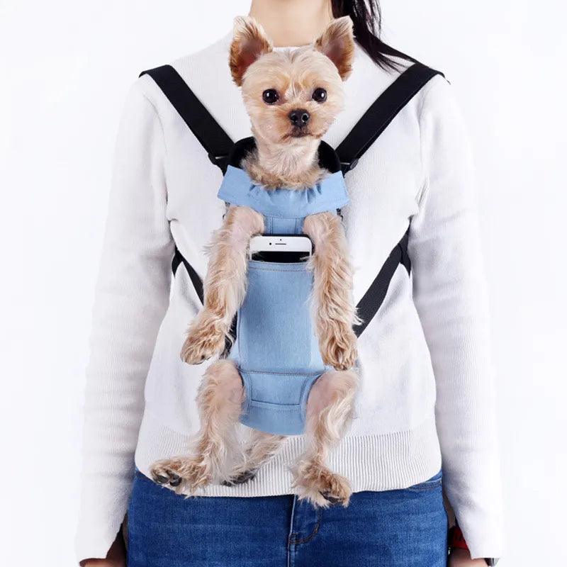 Denim Pet Dog Backpack Outdoor Travel Dog Cat Carrier Bag for Small Dogs Puppy Kedi Carring Bags Pets Products Trasportino Cane - Ammpoure Wellbeing