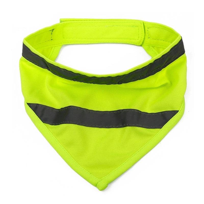 Dog Bandanas Reflective Strips Scarf Safety Pet Hunting Bandanas Apparel Accessory Easy to Wear Orange/Yellow - Ammpoure Wellbeing