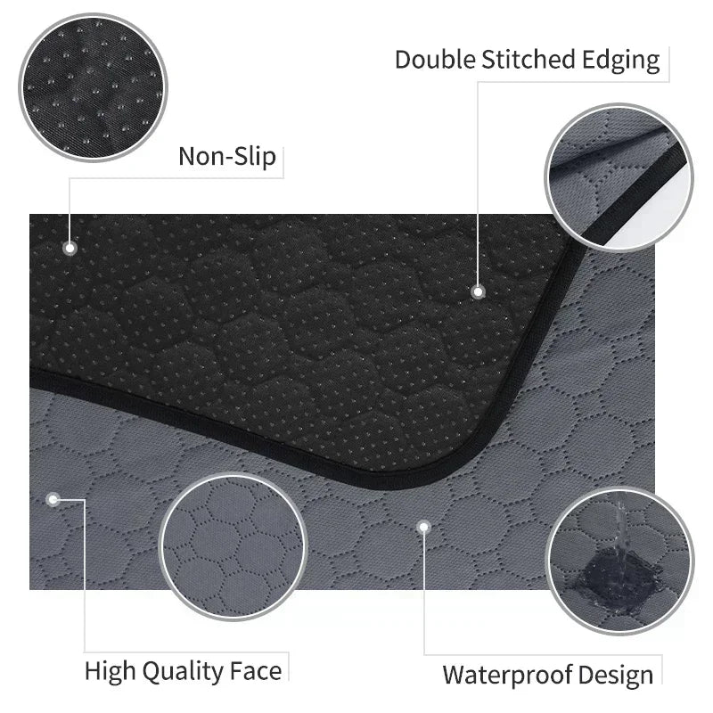 Dog Pee Pad Reusable Washable Waterproof Absorbent Pet Mat Puppy Training Pad Car Seat Cover Dog Supplies - Ammpoure Wellbeing