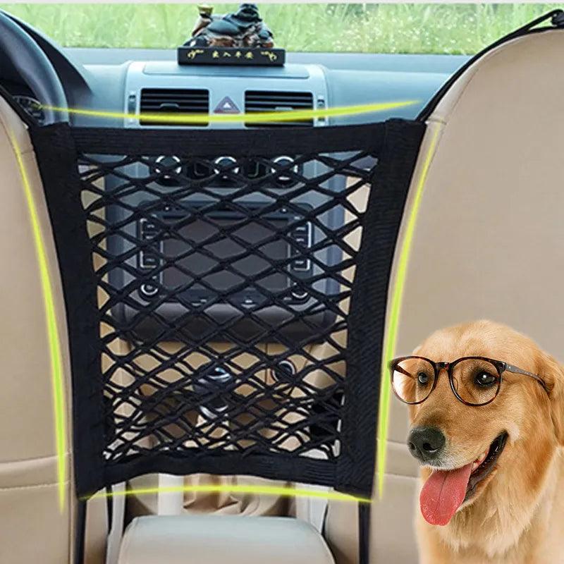 Dog Seat Fences Pet Protection Net Safety Storage Bag Pet Mesh Travel Isolation Back Seat Safety Barrier Puppy Car Accessories - Ammpoure Wellbeing