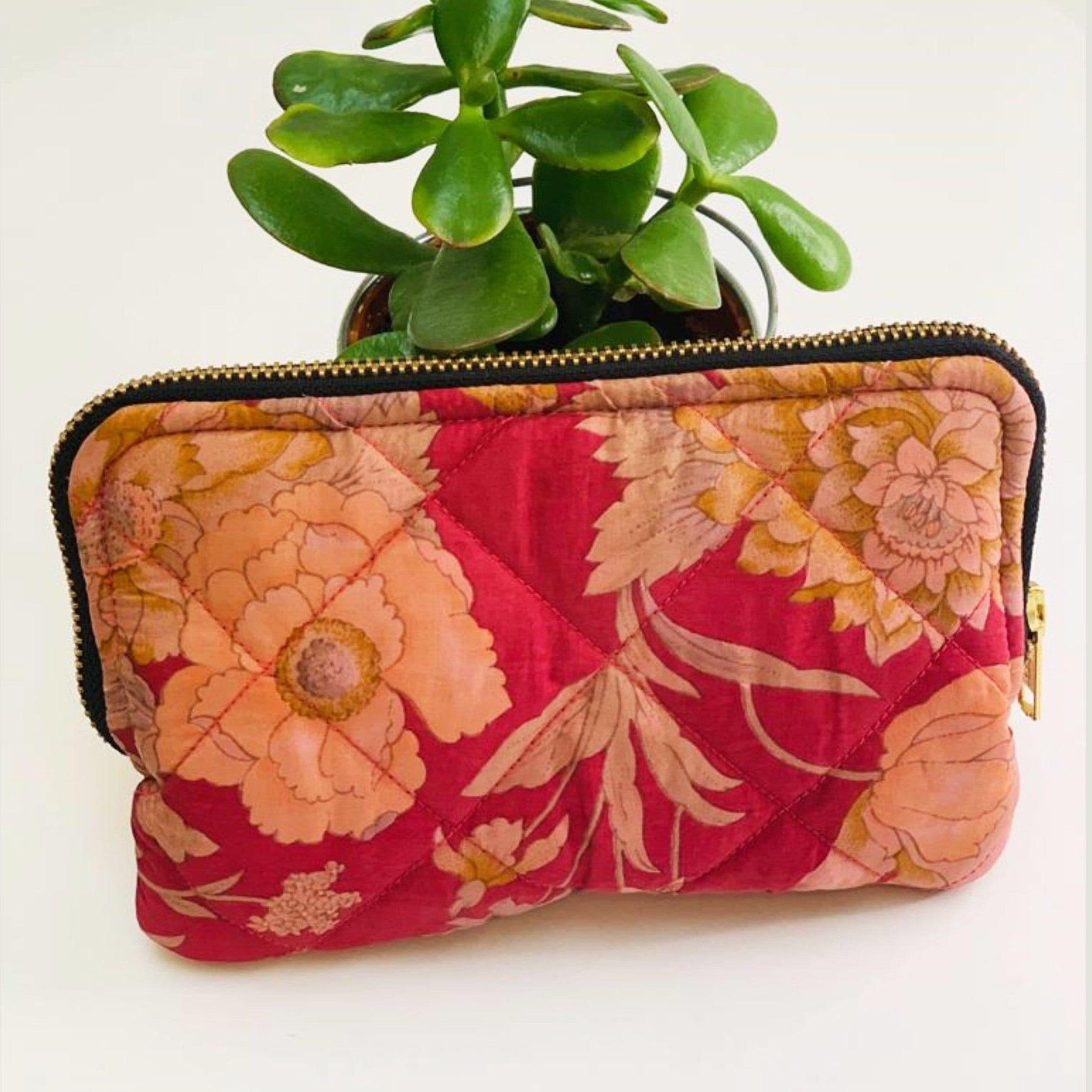 Eco friendly travel cosmetic or makeup bag (One - Off Print) - Ammpoure Wellbeing