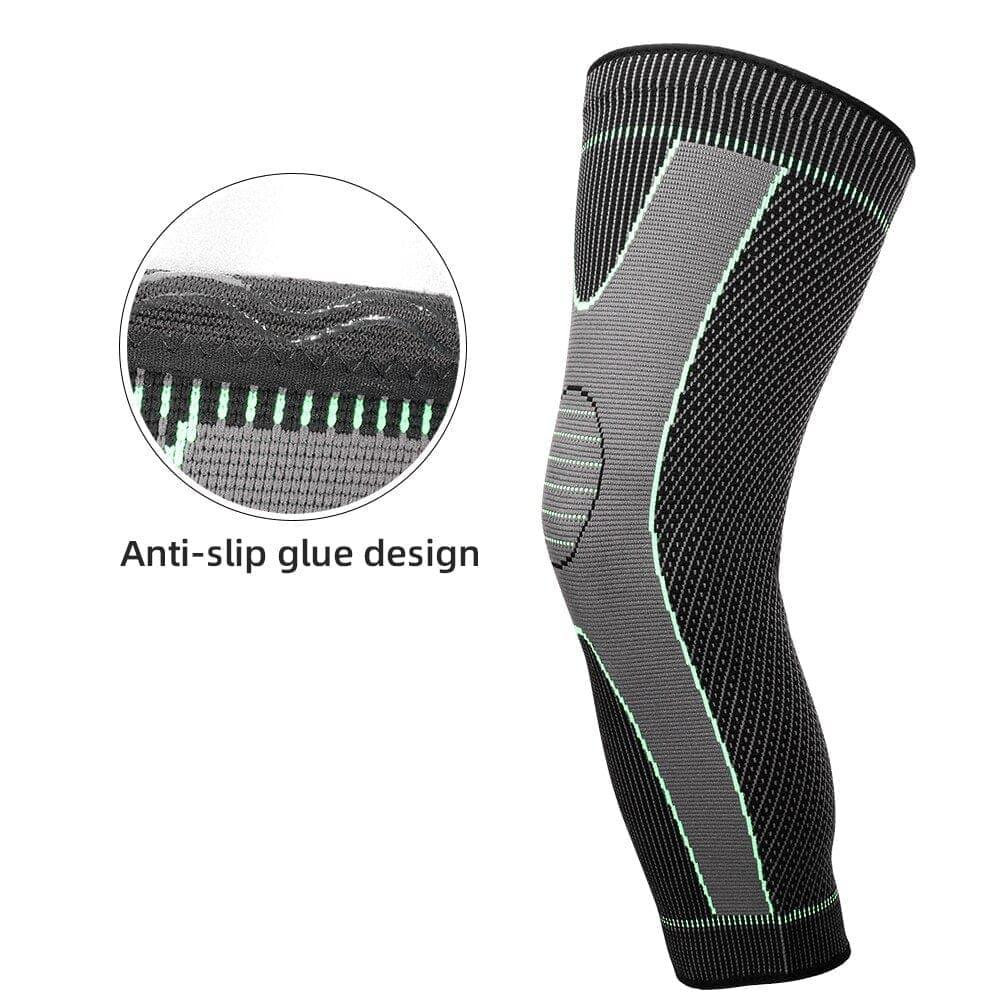 Elasticity Long Knee Protector Brace Leg Sleeve Calf Knee Support Brace Protector Leg Warm Sports Kneepads - Ammpoure Wellbeing