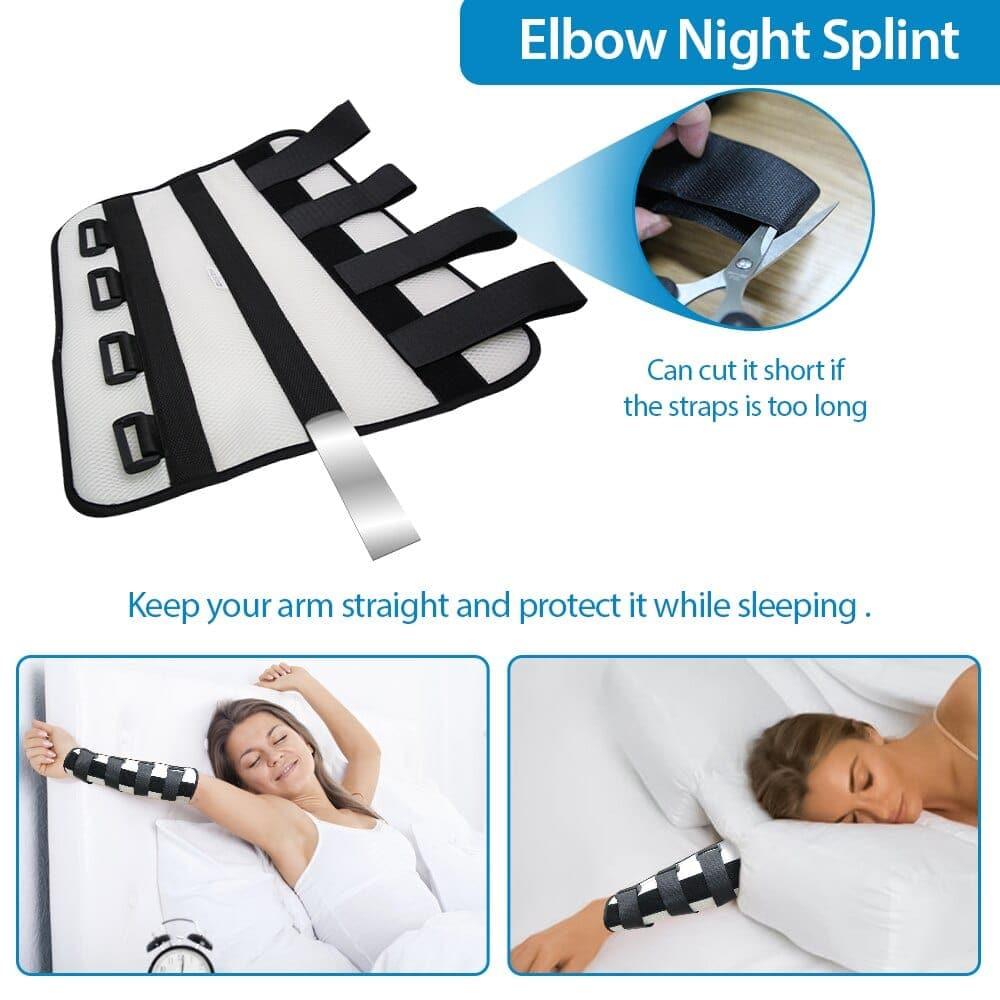 Elbow Fixed Arm Splint Support Brace for Sleeping Elbow Immobilizer Upper Stroke Hemiplegic Rehabilitation Training Tool - Ammpoure Wellbeing