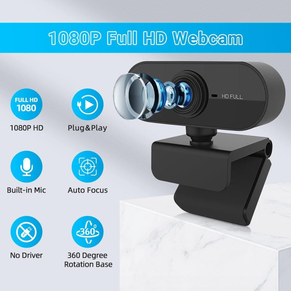 Elecpow HD 1080P Webcam Mini Computer PC Web Camera With Microphone Rotate Camera For Live Broadcast Video Calling Conference - Ammpoure Wellbeing