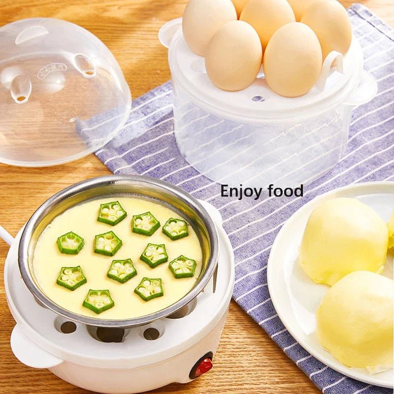 Electric Egg Steamer Machine Multifunction Egg Boiler Cooker Pan Corn Milk Rapid Breakfast Cooking Appliances for The Kitchen - Ammpoure Wellbeing