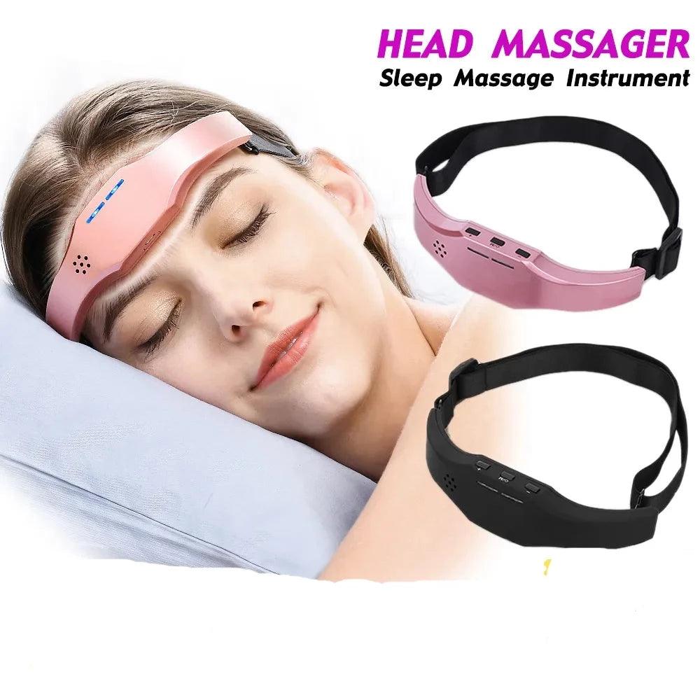 Electric Headache ＆ Migraine Relief Head Massager Insomnia Therapy Release Stress Sleep Monitor Relax Health Care Sleeping Device - Ammpoure Wellbeing