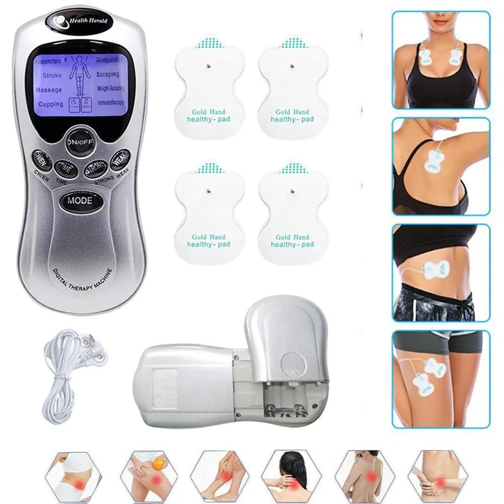 Electric Tens Unit Machine Pulse Massager Muscle Stimulator Therapy Pain Relief Digital Massage Electric Meridian Body Massage - Ammpoure Wellbeing